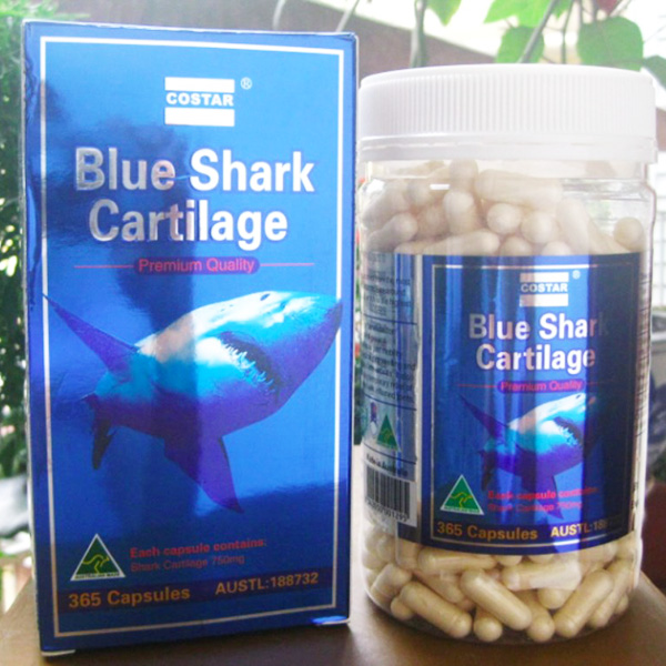 Sụn cá mập Blue Shark Cartilage Úc 750mg Costar 365 Viên