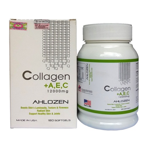 Collagen +A,E,C ahlozen của Mỹ 180 viên 12000mg